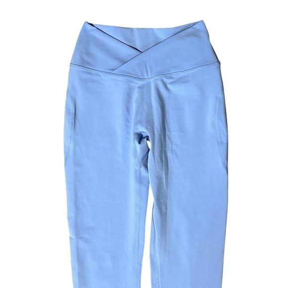 Alphalete Crossover Light Blue High-Waisted Leggings Small - Picture 4 of 8